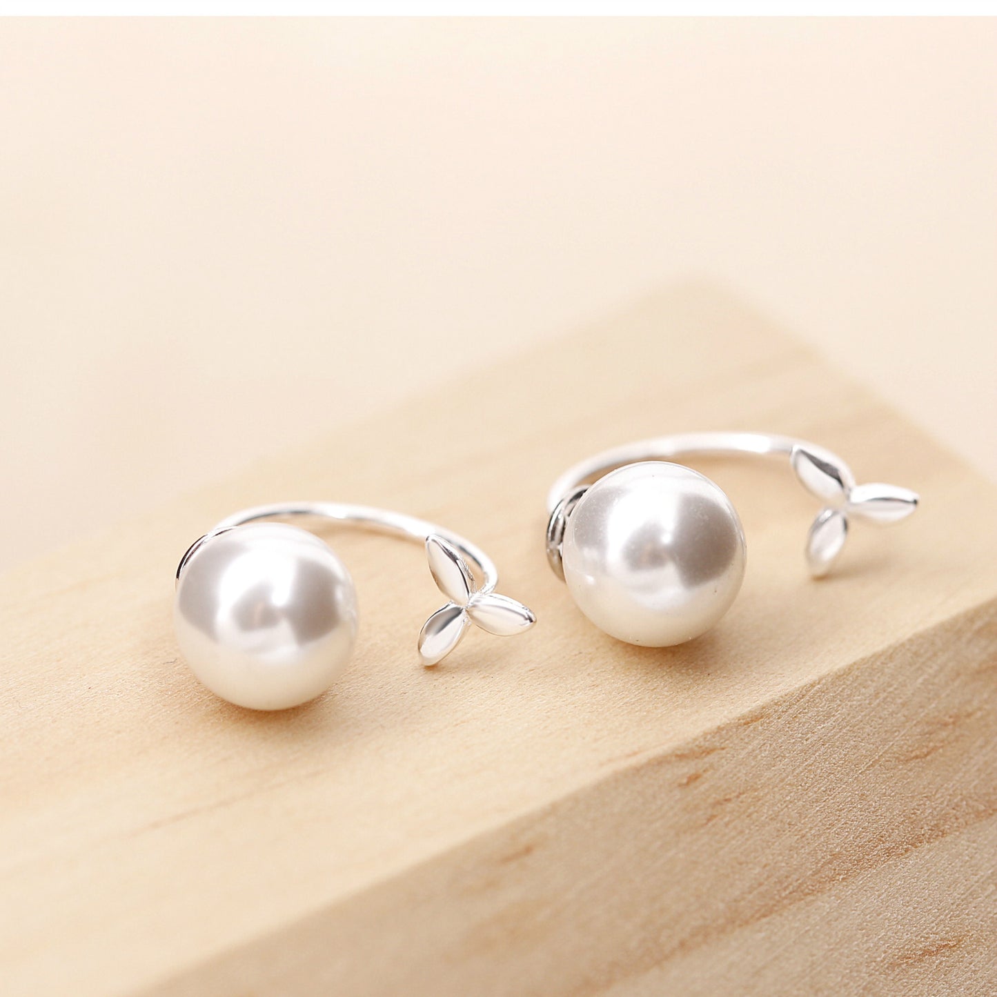 925 Sterling Silver Fashion Grass-Shape Earstud